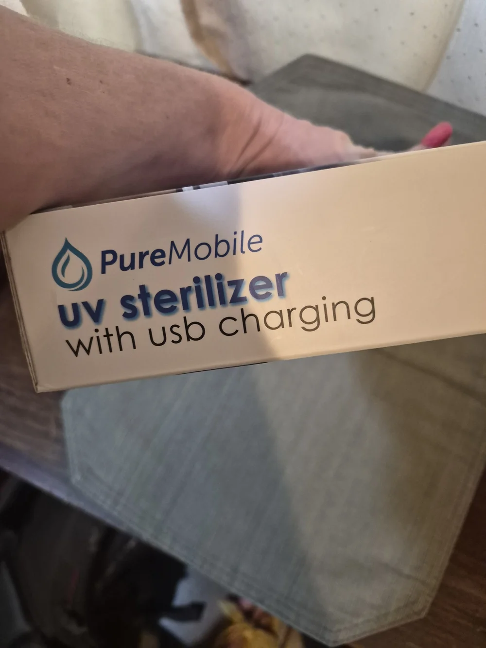 White UV Sterilizer with USB Charging
